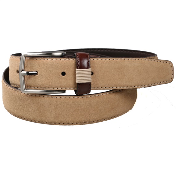 Ceinture Cadet en Daim Beige