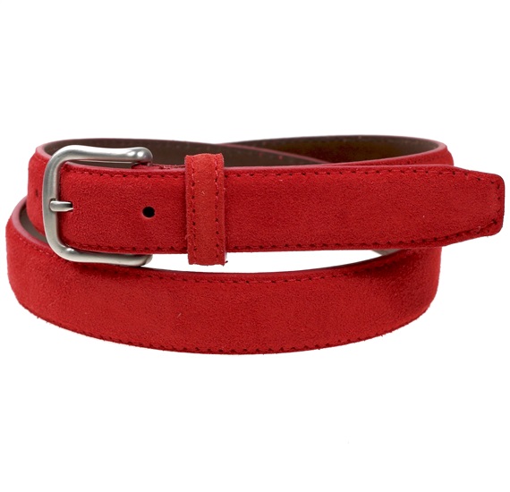 Ceinture Cadet en Daim Rouge Ferrari
