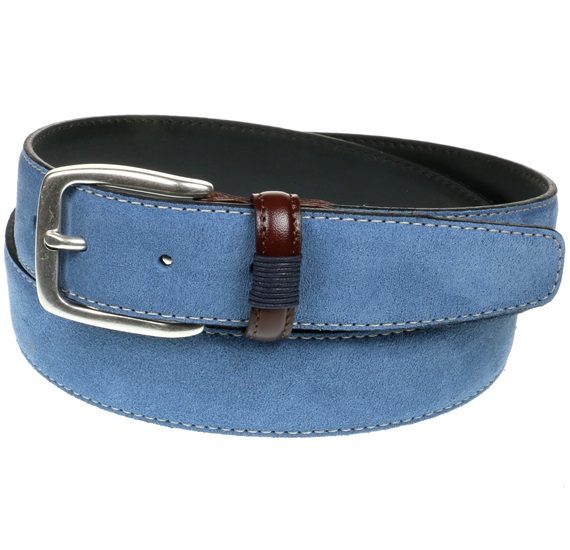Ceinture en Daim Bleu Azur