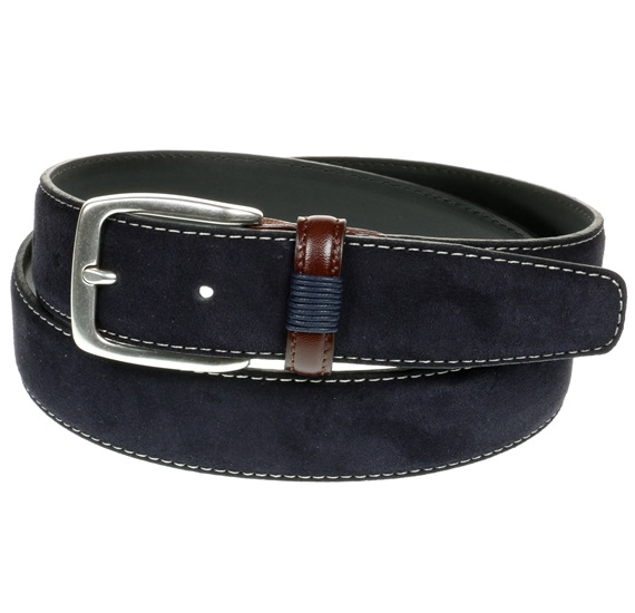 Ceinture en Daim Bleu Marine