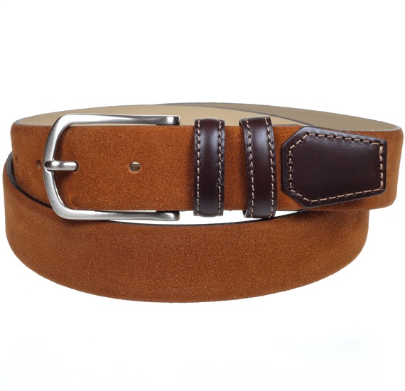 Ceinture en Daim Marron Camel
