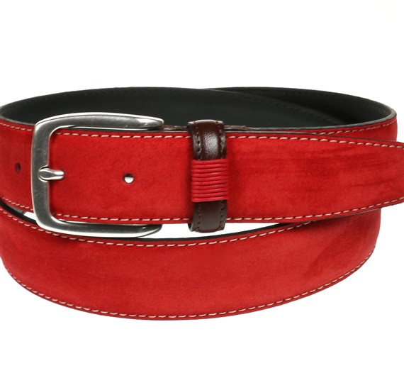 Ceinture en Daim Rouge