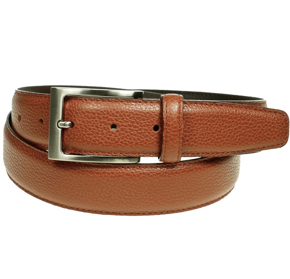 Ceinture en Cuir Marron Camel