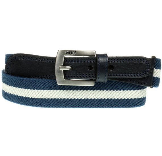 Ceinture Enfant Bleu Rayure Beige