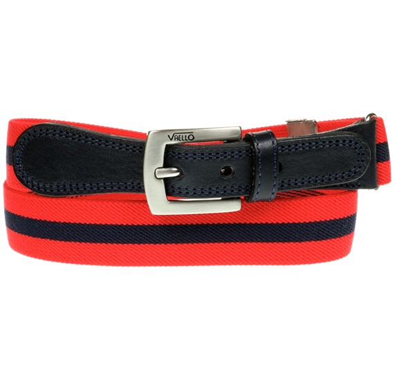 Ceinture Enfant Élastique Rouge à Rayure Bleu Marine