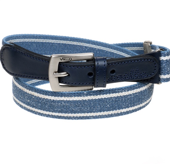 Ceinture Élastique Enfant en Jean à Rayures Beige