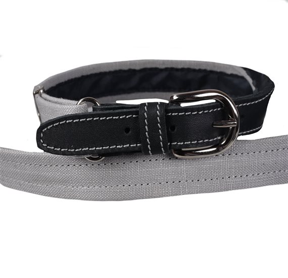 Ceinture Enfant en Lin Gris
