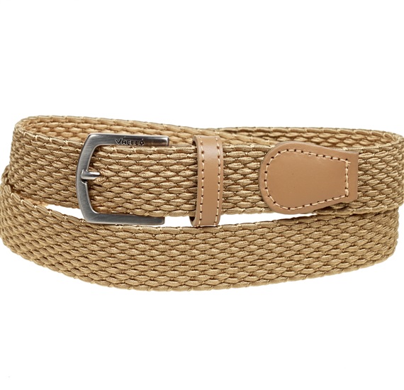 Ceinture Enfant Tressée Élastique Beige Doré