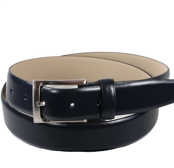 Ceinture en Cuir Bleu Marine