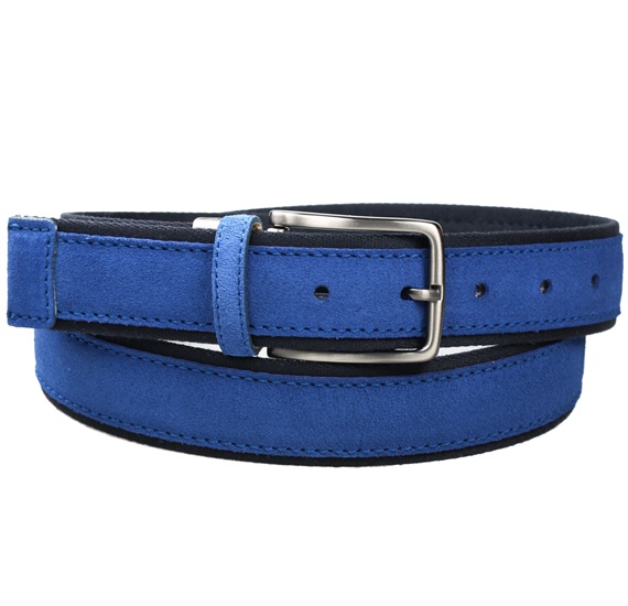 Ceinture en Daim Bleu