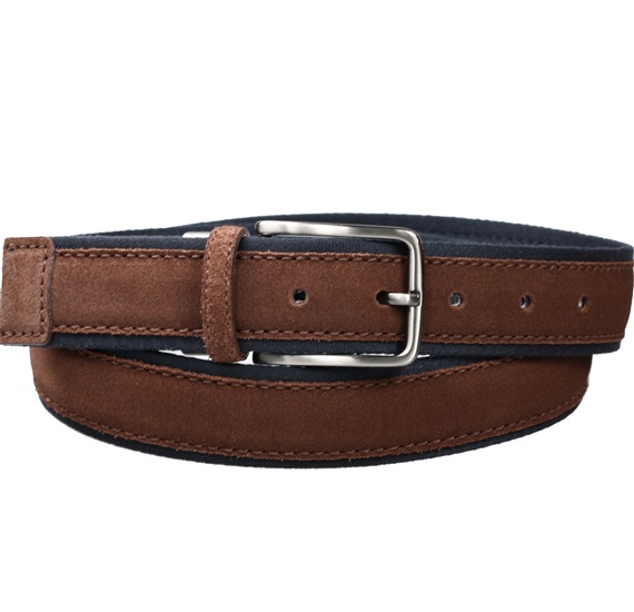 Ceinture en Daim Marron et Bleu