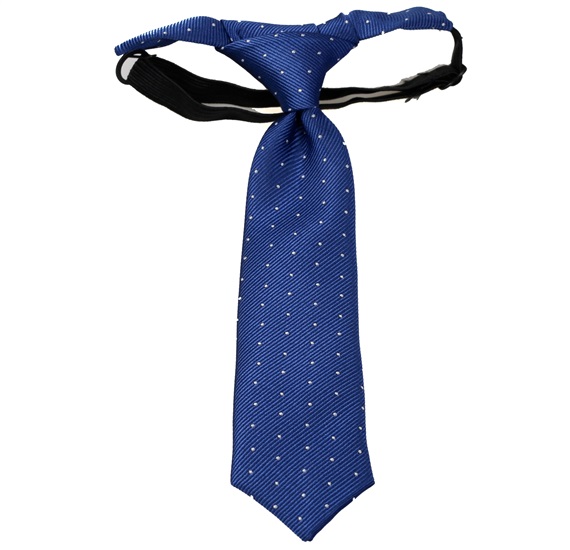Cravate Bébé Bleue Pois Blancs