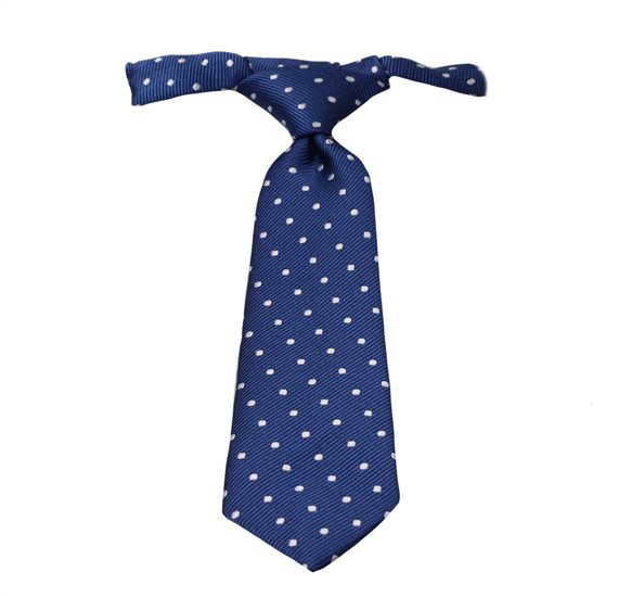 Cravate Bébé Bleu Royal à Pois