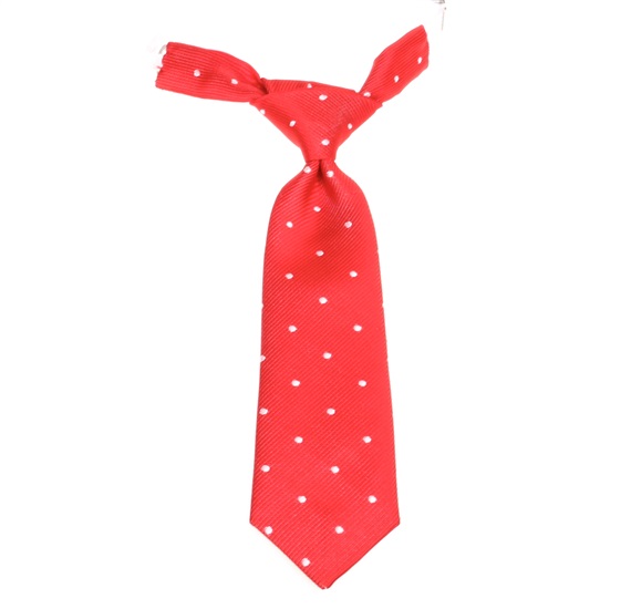 Cravate Bébé Rouge à Pois Blancs