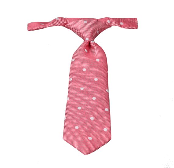 Cravate Bébé Rose à Pois