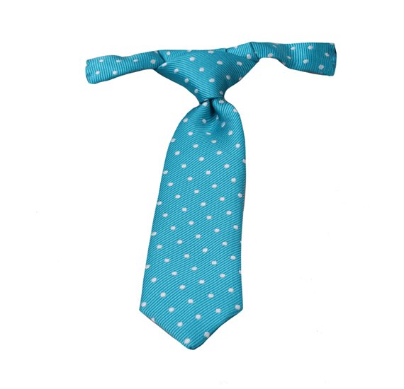 Cravate Bébé Turquoise à Pois