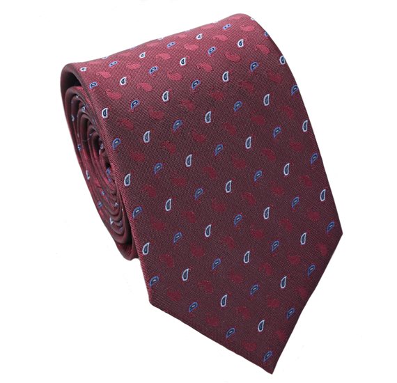 Cravate Bordeaux à Motif Paisley
