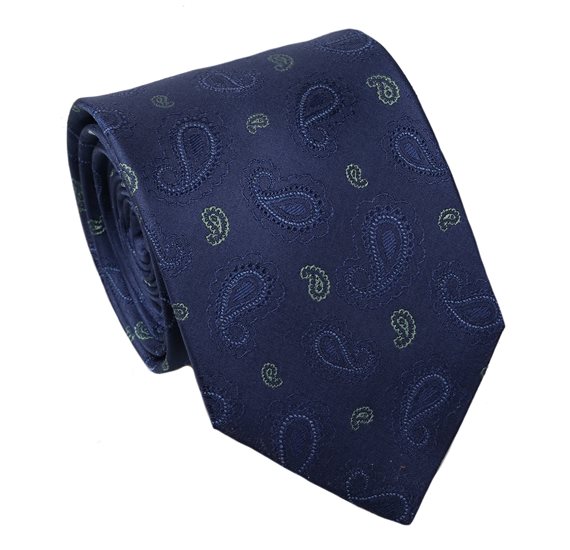 Cravate Cachemire Bleu Encre Soie Naturelle
