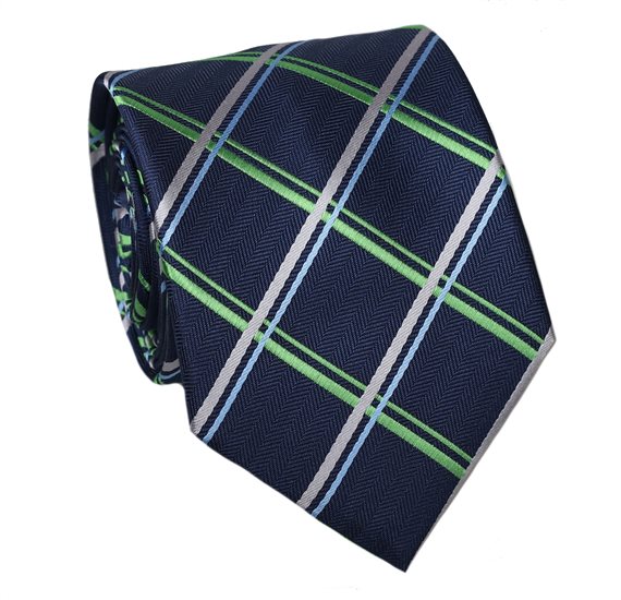 Cravate Cadet à Carreaux Bleu et Vert
