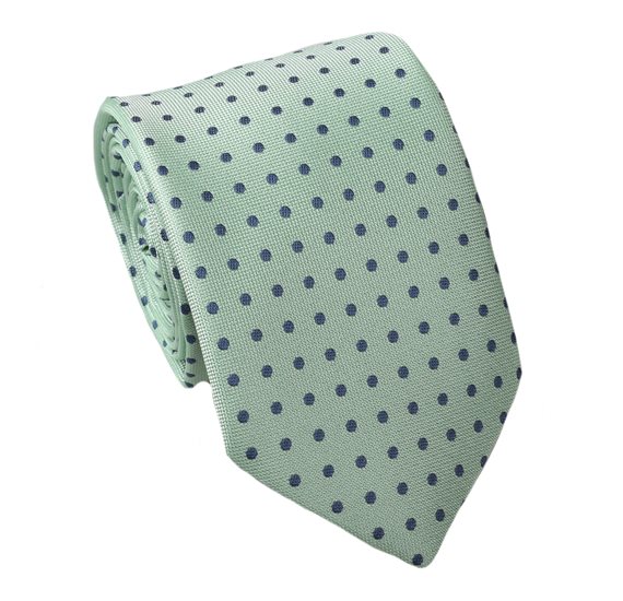 Cravate Vert à Pois Cadet