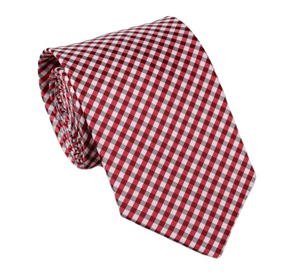 Cravate à Carreaux Vichy Rouge et Noir