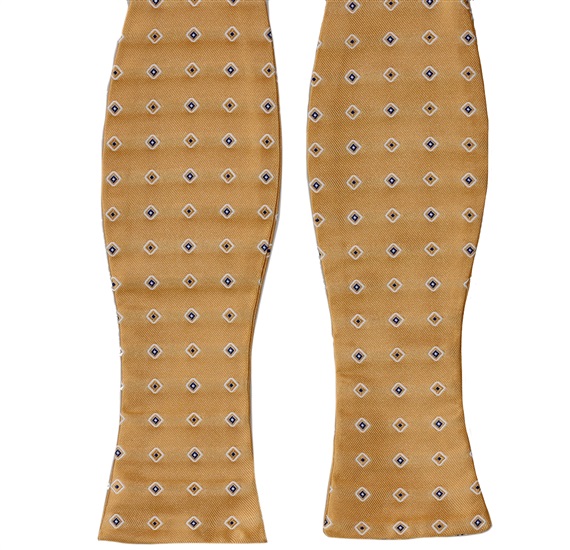 Cravate à Nœud Jaune à Motif