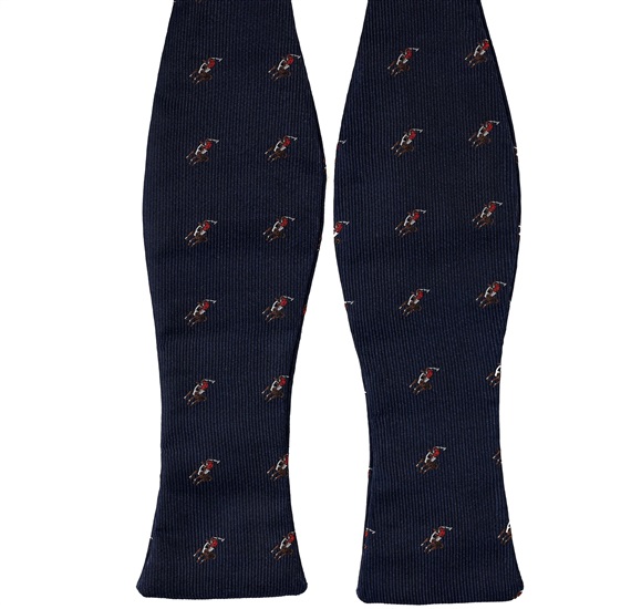 Cravate Noeud Papillon Bleu Marine Cavalier de Polo