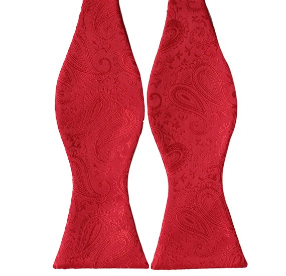 Cravate Papillon Rouge à Motif Paisley
