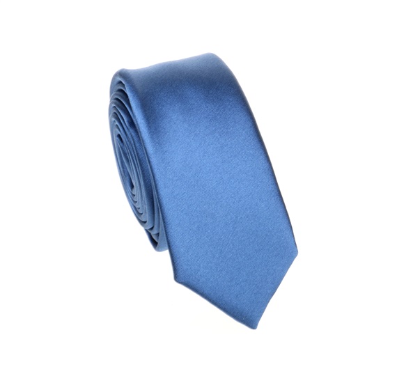 Cravate Étroite Bleu Cobalt