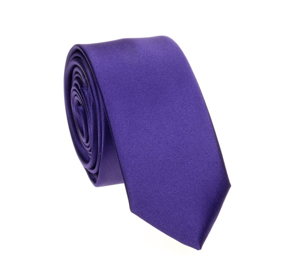 Cravate Étroite Violet Foncé