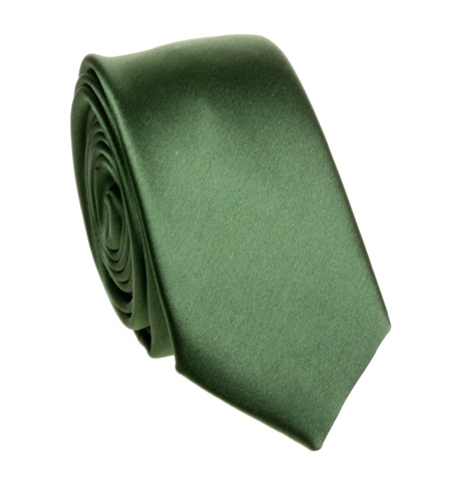 Cravate Étroite Vert Foncé