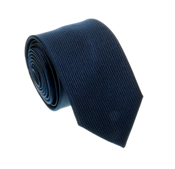 Cravate en Soie Jacquard Bleu Marine