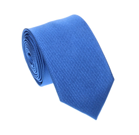 Cravate en Soie Jacquard Bleu Canard