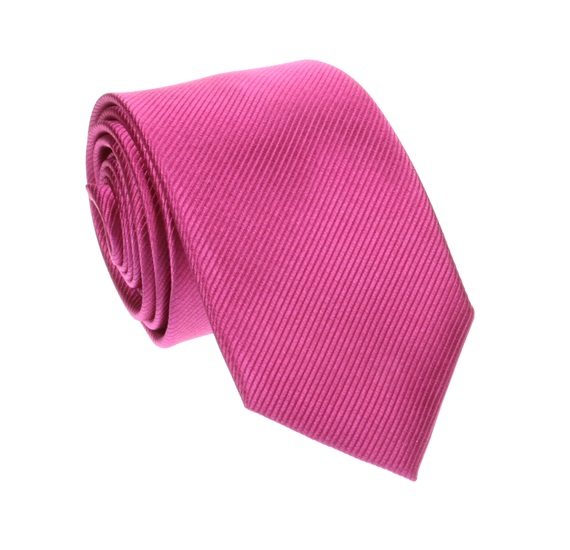 Cravate en Soie Jacquard Magenta
