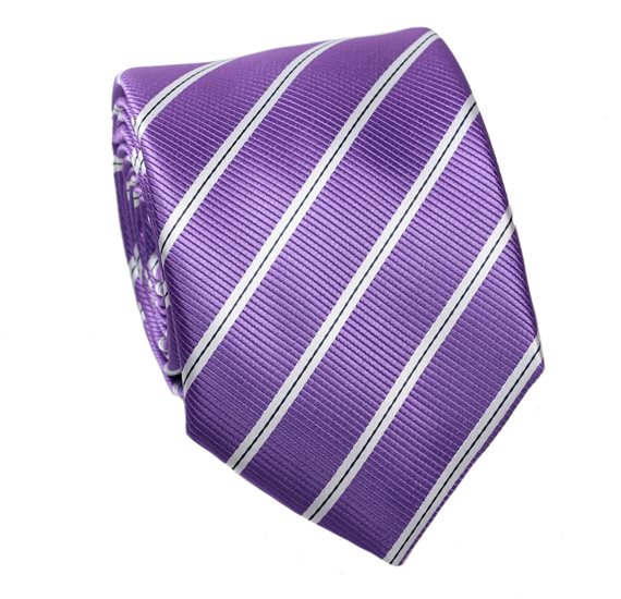 Cravate Mauve Rayures