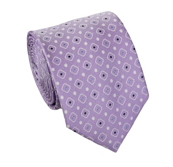 Cravate Mauve à Losanges
