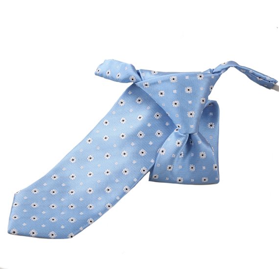 Cravate Enfant Bleu Ciel Fleurs
