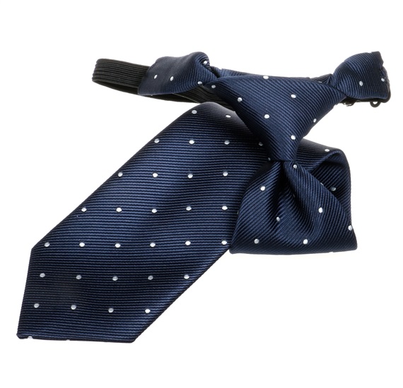 Cravate Enfant Bleu Marine à Pois Blancs