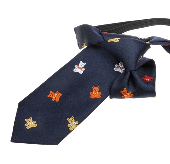 Cravate Enfant Bleu Marine avec Oursons