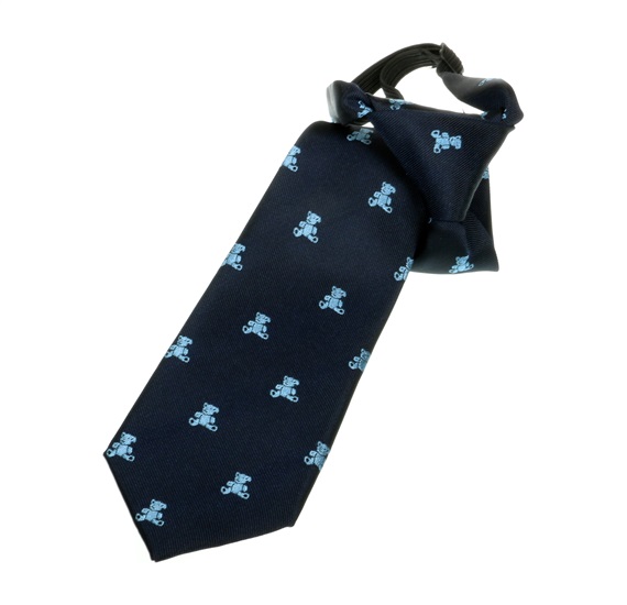 Cravate Enfant Bleu Marine avec Oursons Célestes