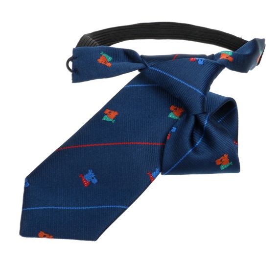 Cravate Enfant Bleu Marine avec Chiots