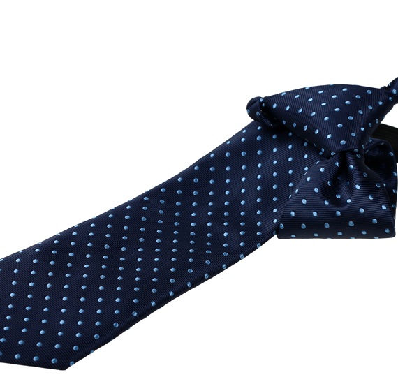 Cravate Enfant Bleu Marine Pois Ciel