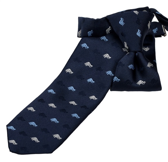 Cravate Enfant Bleu Marine Tortues