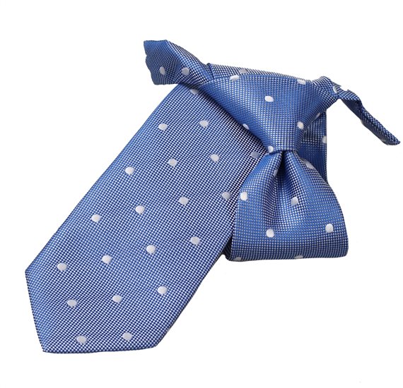 Cravate Enfant Bleu Irisé à Pois