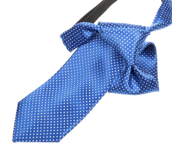 Corbata Niño Azulón con Motas Blancas