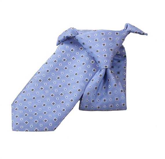 Corbata Niño Celeste Cuadrados
