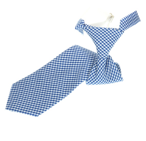 Cravate Enfant Vichy Bleu Ciel