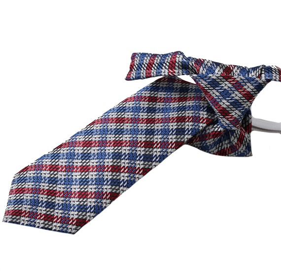 Cravate Enfant Carreaux Bleu et Rouge