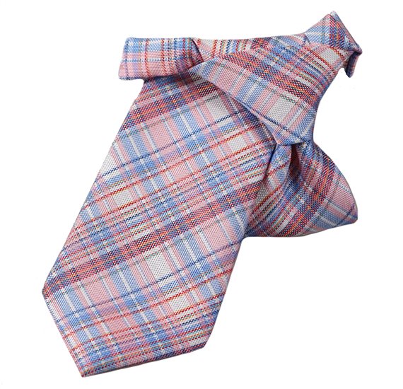 Cravate Enfant Carreaux Rose