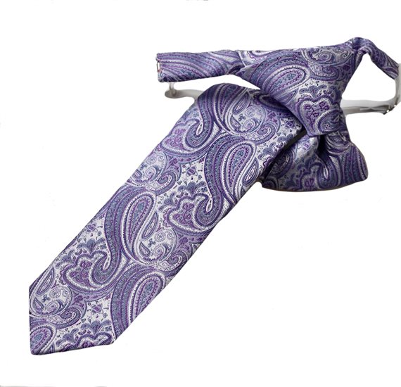Cravate Enfant Paisley Violette